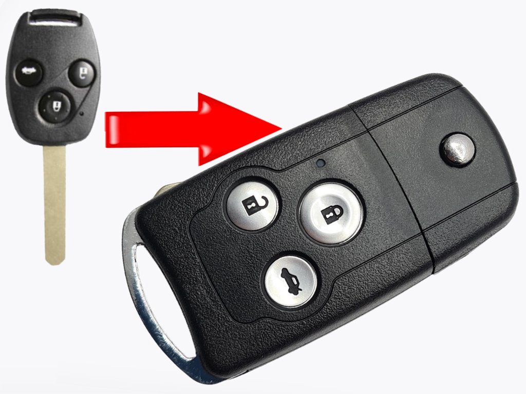 Корпус викидного ключа Honda Accord, Pilot, Civic, Odyssey та інші, 3 кнопки, під переробку, тип 1