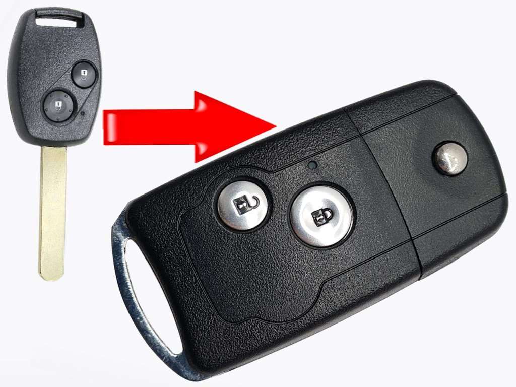 Корпус викидного ключа Honda Accord, Civic, CR-V та інші, 2 кнопки, під переробку, тип 1