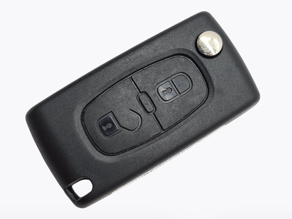 Викидний ключ Citroen C2 CAN, C3 CAN, 433 Mhz, 038436 JCAE ED 27, PCF7941A/ Hitag 2/ ID46, 2 кнопки, лезо VA2, OEM