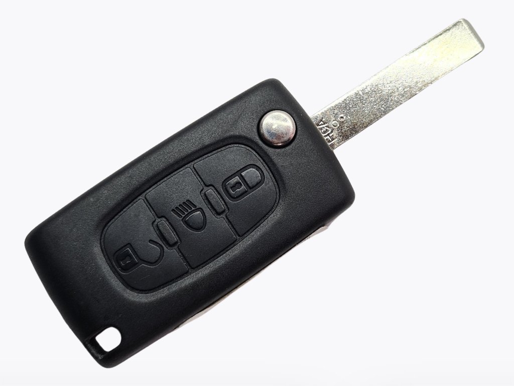 Викидний ключ Citroen C4 Picasso, C4 Grand Picasso, C5, 433 Mhz, 662269 Delphi, PCF7941A/ Hitag 2/ ID46, 3 кнопки, лезо HU83, OEM — изображение 2