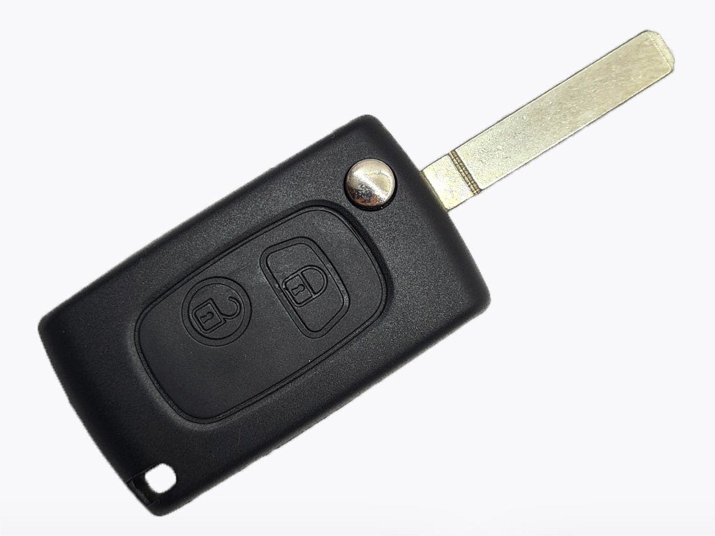 Корпус викидного ключа Citroen/Peugeot, 2 кнопки, лезо VA2, під переробку