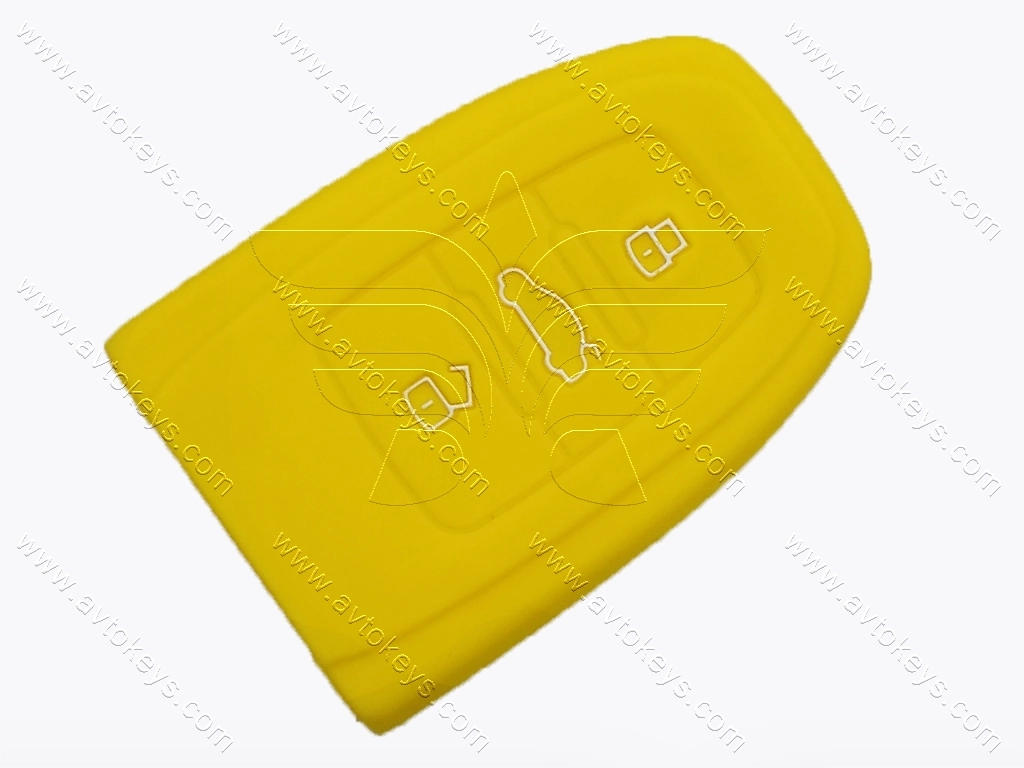 Силіконовий жовтий чохол для смарт ключа Audi, 3 кнопки