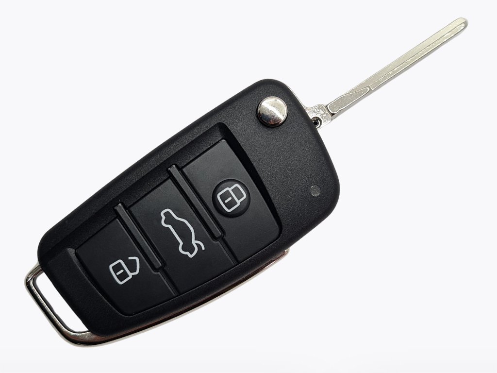 Корпус викидного ключа Audi A3 та інші, 3 кнопки, лезо HU66, без кріплення під батарейку