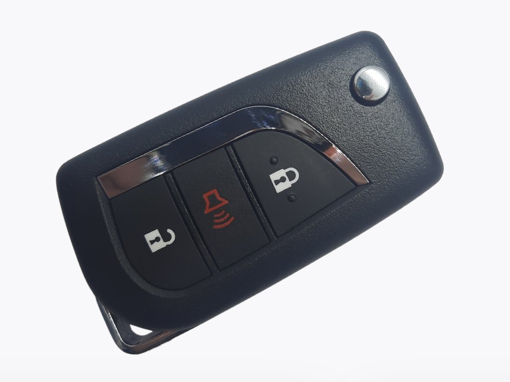 Корпус викидного ключа Toyota, 2+1 кнопки, з місцем під батарейку 2016, лезо TOY51