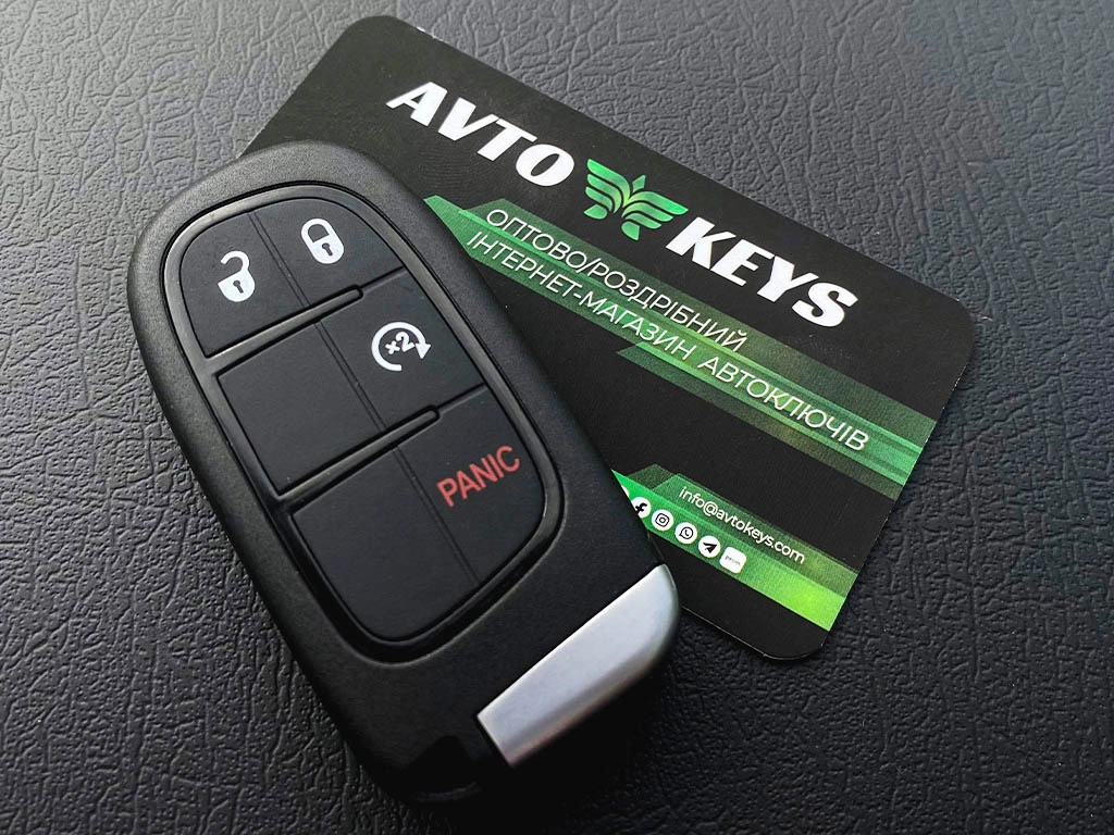 Смарт ключ Jeep Cherokee, 433Mhz, GQ4-54T, PCF7953M/ Hitag Aes/ ID4A, 3+1 кнопки