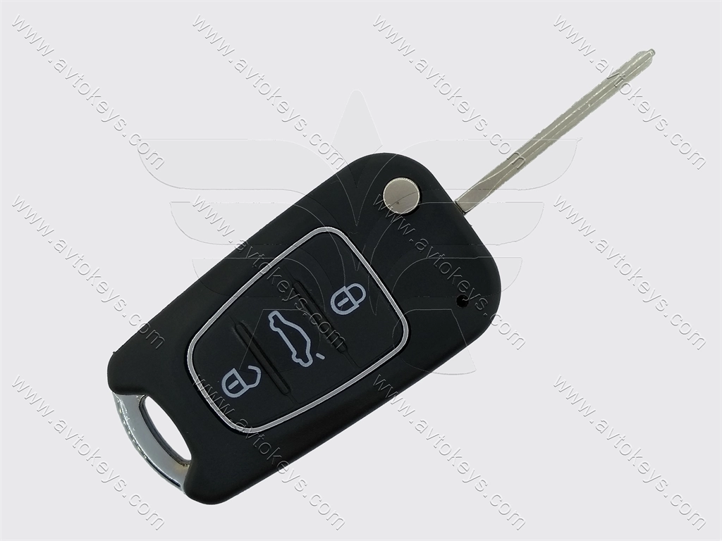 Корпус викидного ключа Hyundai/Kia, 3 кнопки, лезо TOY48