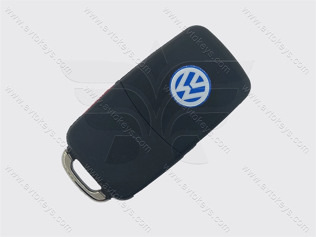 Корпус викидного ключа Volkswagen Golf, Passat, Beetle, 3+1 кнопки, лезо HU66 - Зображення 2