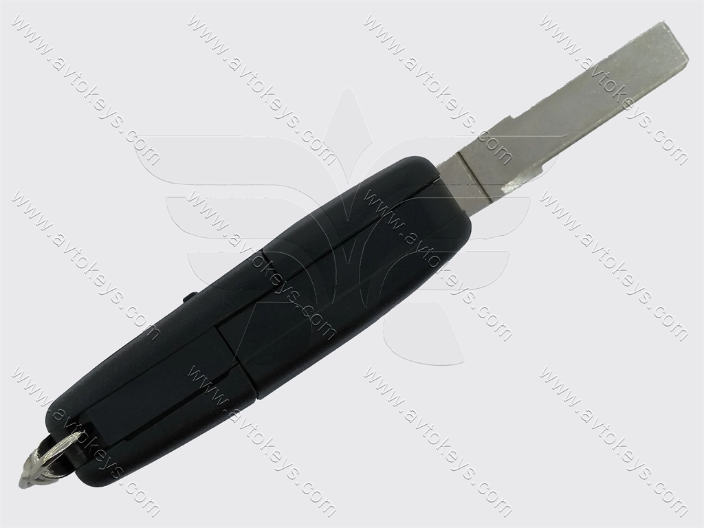 Корпус викидного ключа Volkswagen New Beetle, Golf, Jetta, Passat, 2 кнопки, лезо HU66, з місцем під батарейку 2032 - Зображення 3