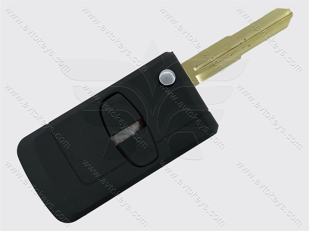 Корпус викидного ключа Mitsubishi Lancer, Outlander та інші, 2 кнопки, лезо MIT11R, під переробку, тип 1