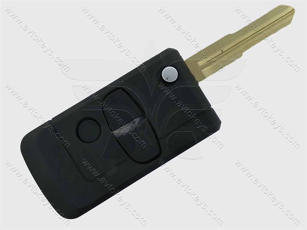 Корпус викидного ключа Mitsubishi Lancer, Outlander та інші, 3 кнопки, лезо MIT11R, під переробку, тип 1