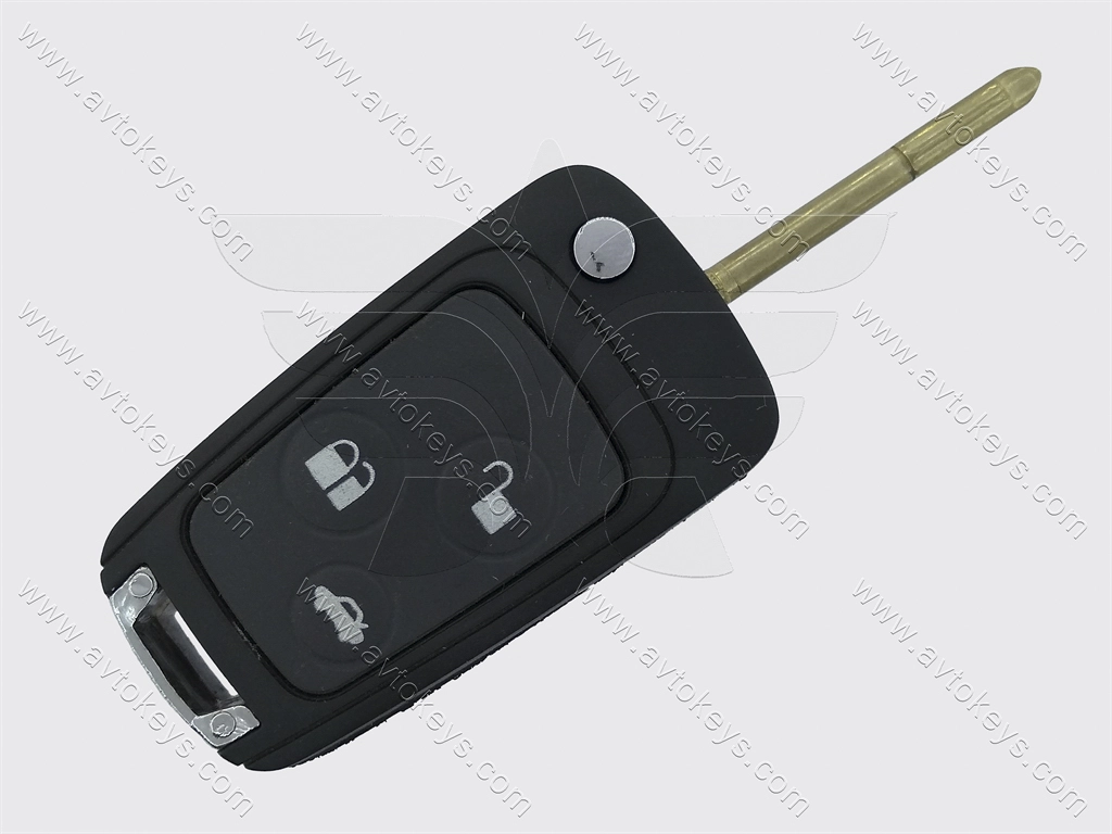 Корпус викидного ключа Ford Focus та інші, 3 кнопки, лезо FO21, під переробку