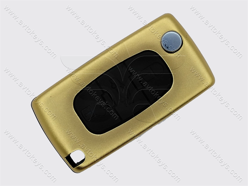 Корпус викидного ключа Peugeot 3 кнопки, без місця під батарейку, лезо VA2 — изображение 2