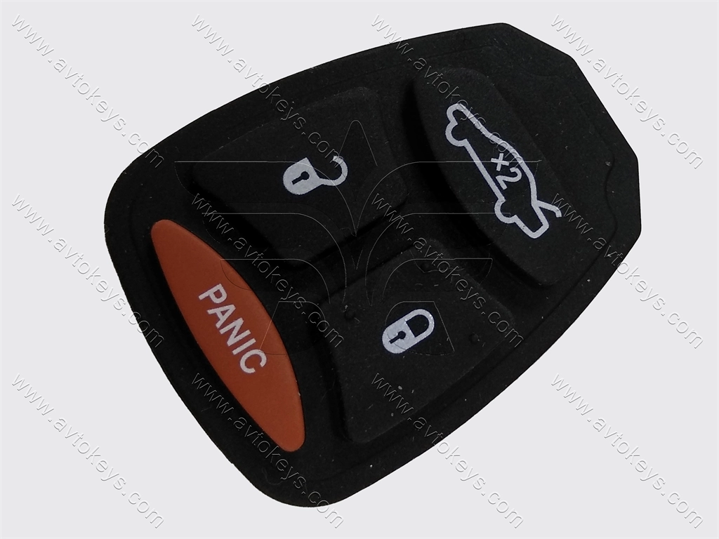 Chrysler/Doodge/Jeep кнопки (гумові) для ключа, 3+1 кнопки, тип 1