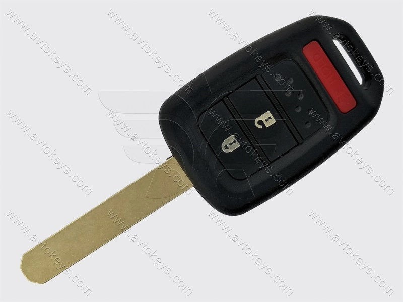 Корпус ключа Honda Civic, Fit та інші, 2+1 кнопки, лезо HON66, лого