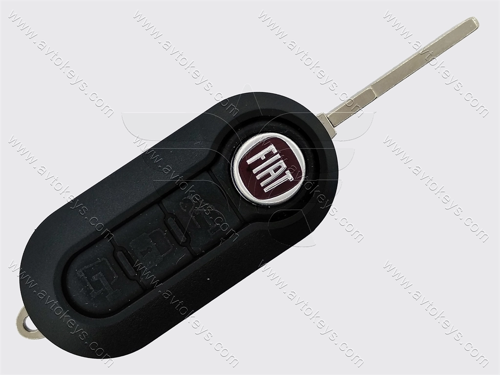 Викидний ключ Fiat 500, Punto Evo, Doblo, Punto, Grande Punto, Ram Promaster City, LTQF12AM433TX, 433 Mhz, PCF7946A/ Hitag 2/ ID46, 3 кнопки, лезо SIP22, Delphi BSI