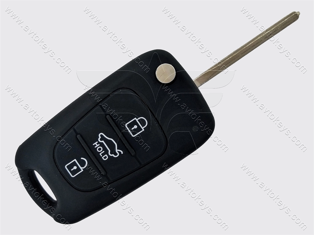 Корпус викидного ключа Hyundai/Kia, 3 кнопки, лезо TOY48