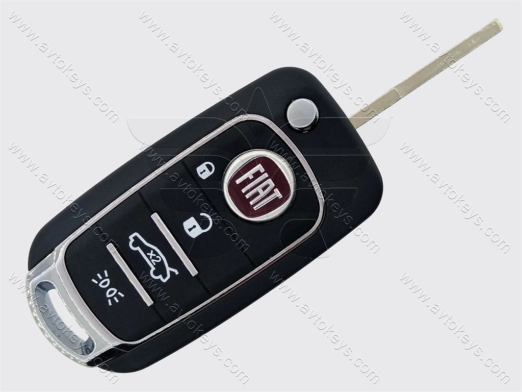 Корпус викидного ключа Fiat 500X, Tipo, 4 кнопки, лезо SIP22