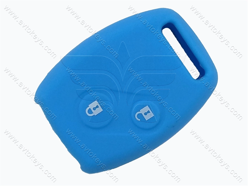 Силіконовий блакитний чохол для ключа Honda CR-V та інші, 2 кнопки