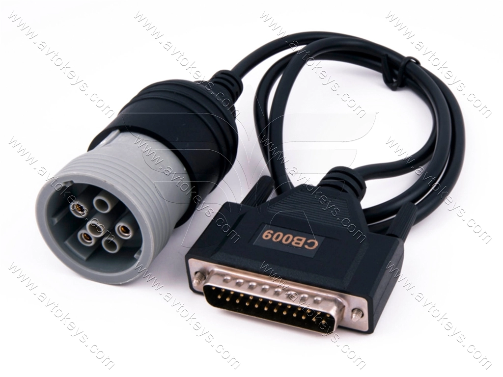 Кабель CB009, connection with trucks Deutcsh 6 pin (J1708) для програматора AVDI, ABRITES