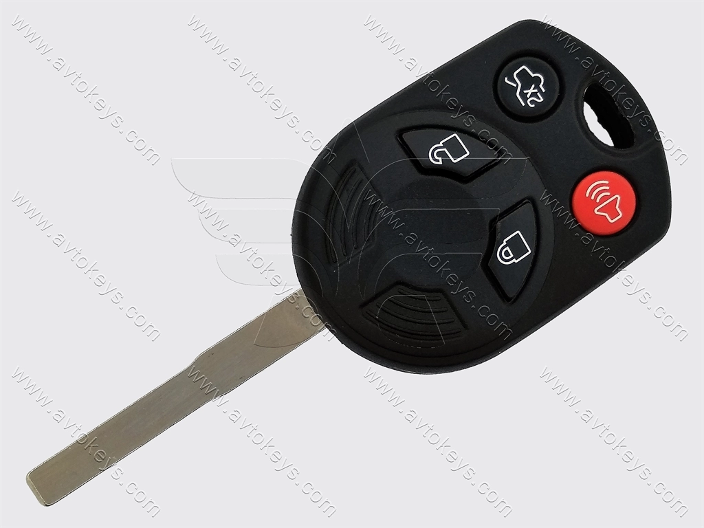Ключ Ford Escape, Focus, Transit та інші, 315 Mhz, OUCD6000022, 4D-63 80bit, 3+1 кнопки, лезо HU101, OEM