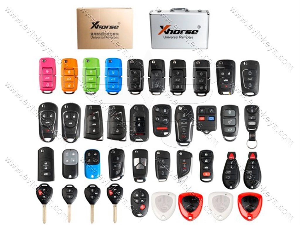 Набір універсальних ключів, пультів і чіпів (39 штук), XKRSB1EN для програматора Key Tool і VVDI 2, Xhorse