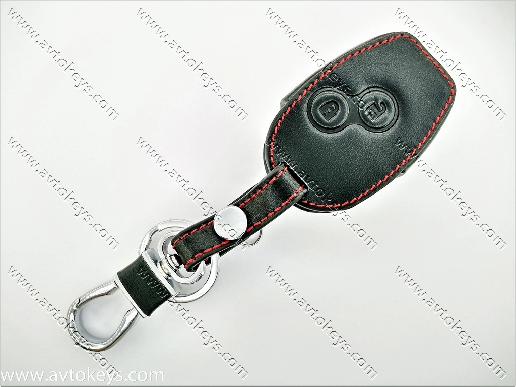 Шкіряний чохол для ключа з кнопками Renault Duster, Kangoo та інші, 2 кнопки