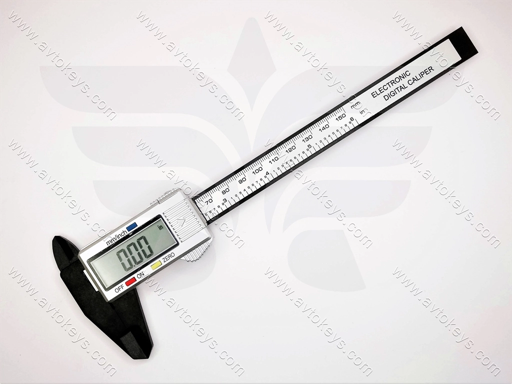 Штангенциркуль електронний - сірий, матеріал карбон, 150мм