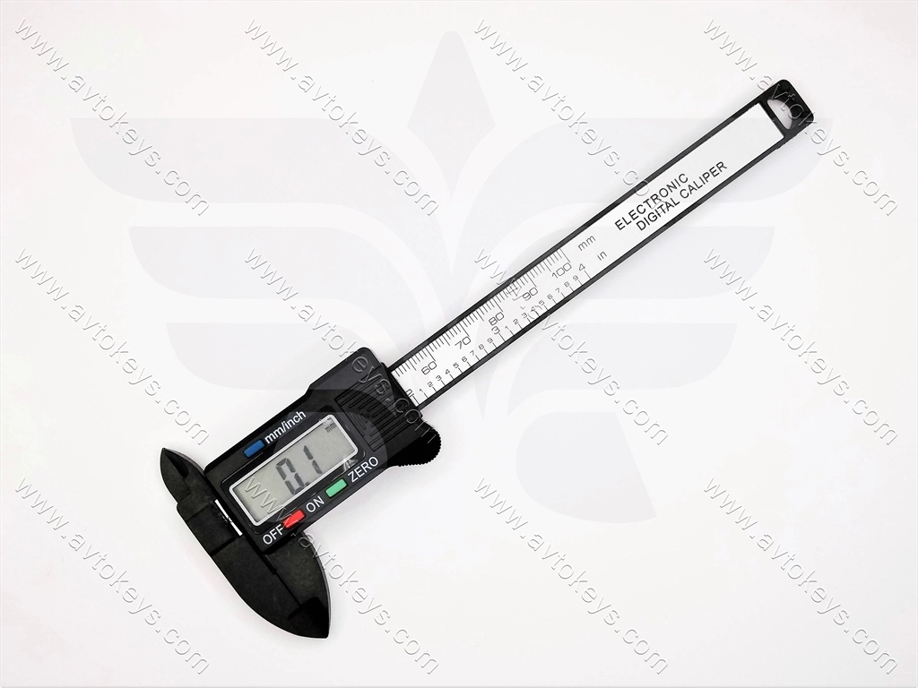 Штангенциркуль електронний - сірий, матеріал карбон, 100мм