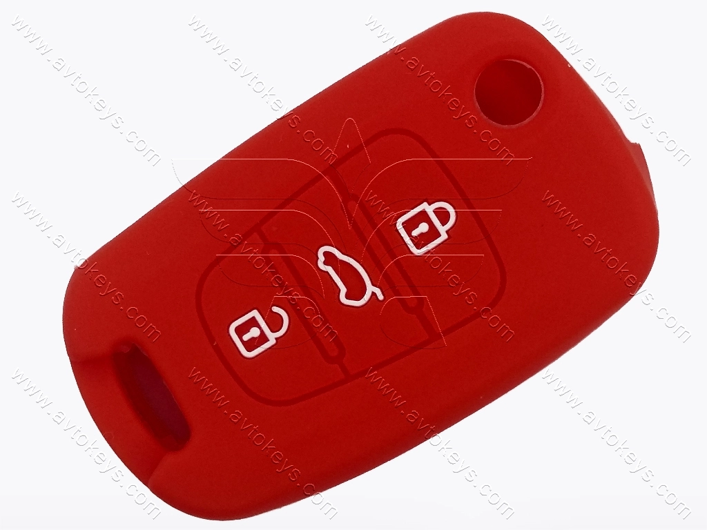 Силіконовий чохол для викидного ключа Hyundai Accent, Hyundai I30 та інші, 3 кнопки, з лого