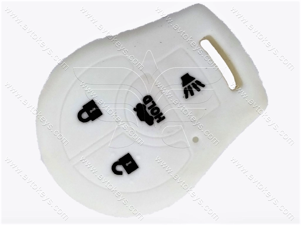 Силіконовий білий чохол для ключа з кнопками Nissan Juke, Qashgai та інші, 3+1 кнопки