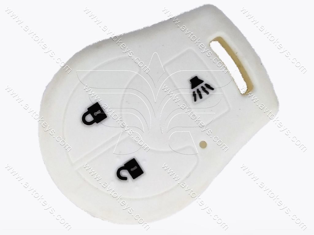 Силіконовий білий чохол для ключа Nissan Juke, Micra та інші, 2+1 кнопки