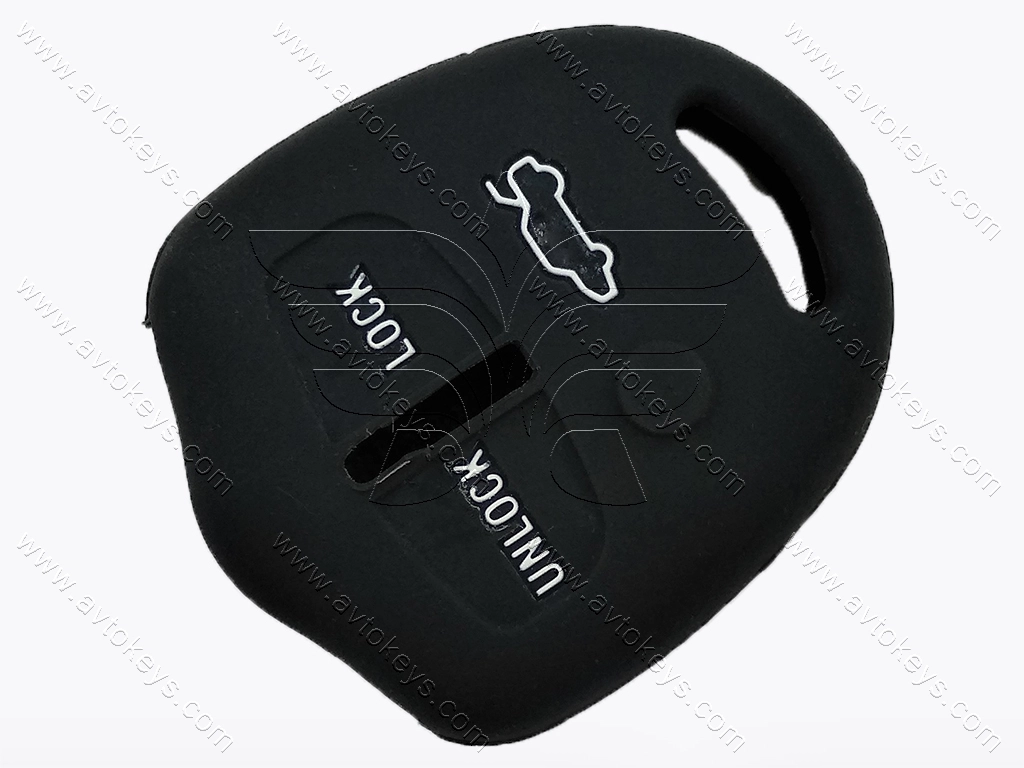 Силіконовий чорний чохол Mitsubishi, 3 кнопки, тип 2