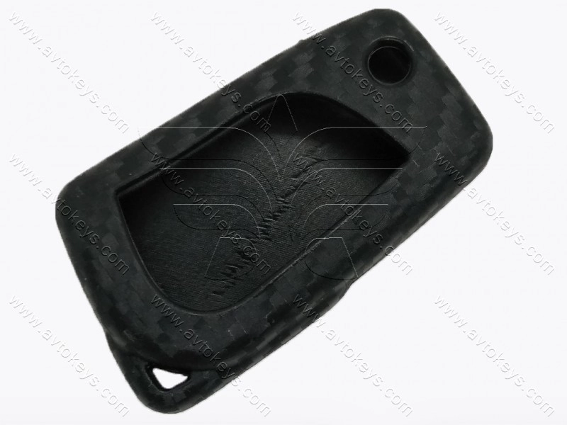Силіконовий чорний чохол для викидного ключа Toyota, тип 2