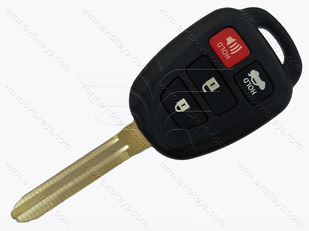 Корпус ключа Toyota Corolla, Altis, Camry та інші, 3+1 кнопки, лезо TOY43