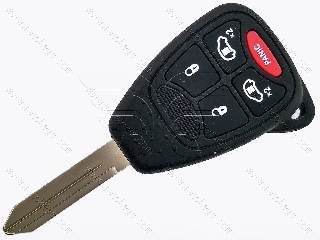 Корпус ключа Chrysler/Doodge/Jeep 4+1 кнопки тип 2, лезо СY22