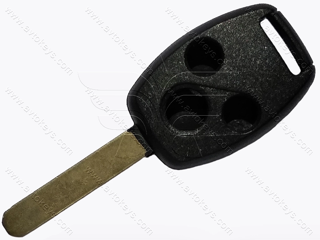 Корпус ключа Honda Accord та інші, 3 кнопки, лезо HON66, з місцем під чіп