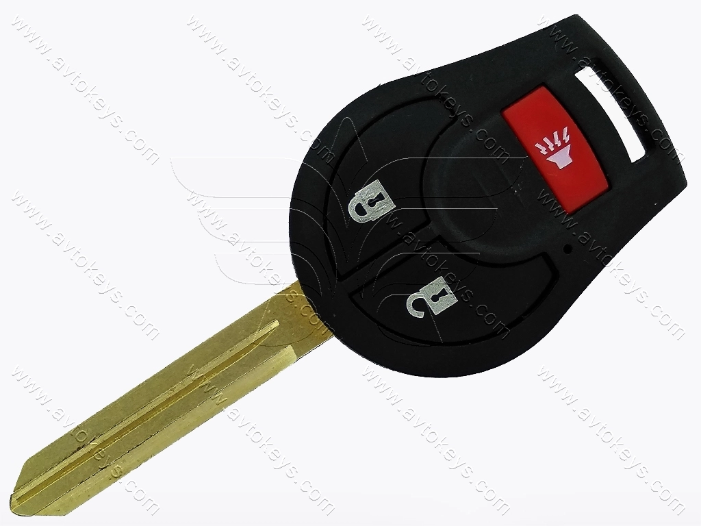 Ключ Nissan Versa, Versa Note, 315 Mhz, CWTWB1U751, 2+1 кнопки, лезо NSN14