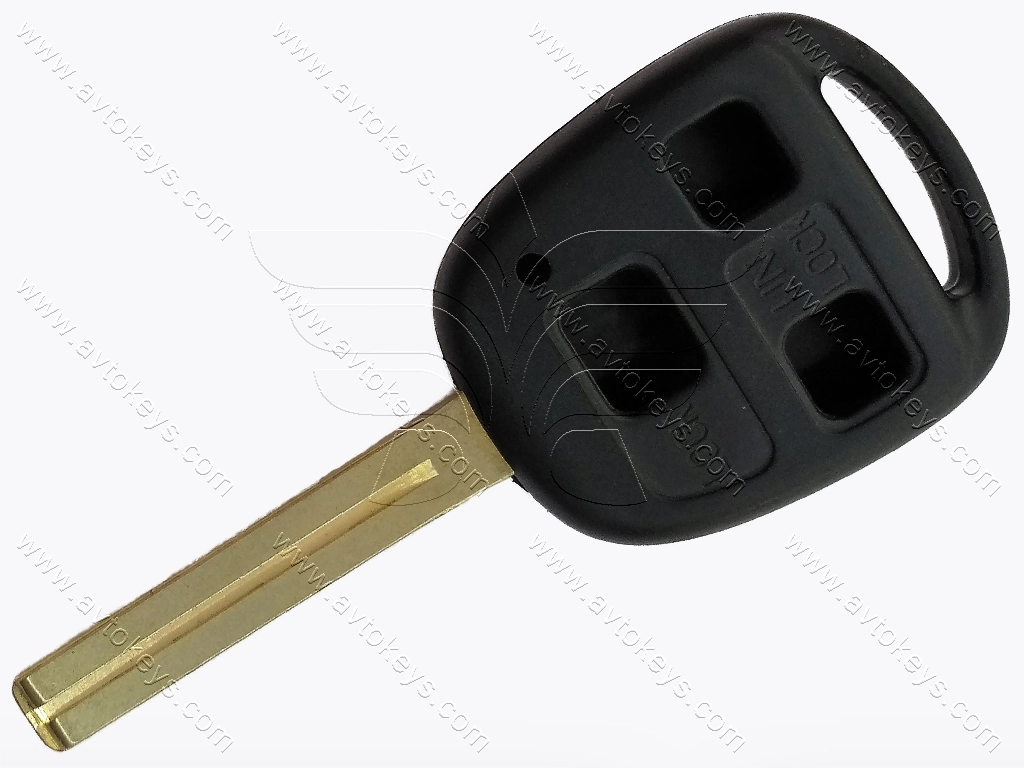 Корпус ключа Lexus IS300, RX300, ES300 та інші, 3 кнопки, лезо TOY49 (довге)