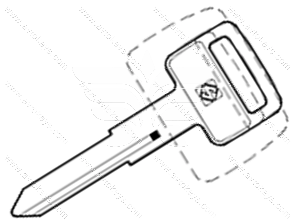 Заготовка ключа KOM1 Silca