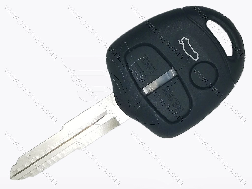 Корпус ключа Mitsubishi L200, Pajero, 3 кнопки, лезо MIT8, без лого