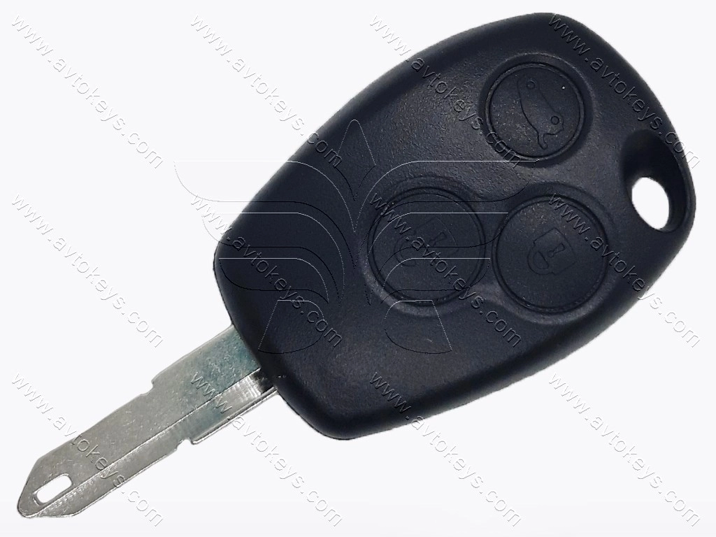 Корпус ключа Renault Master, Traffic та інші, 3 кнопки, лезо NE73, лого