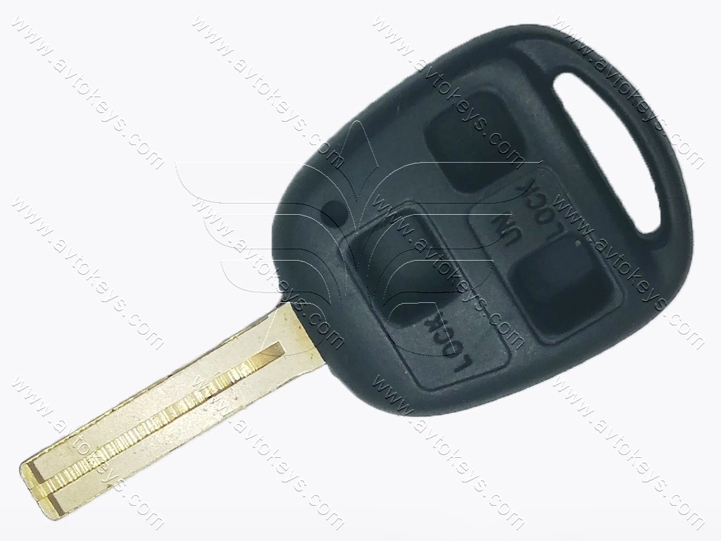 Корпус ключа Toyota, Lexus, 3 кнопки, лезо TOY48, без лого