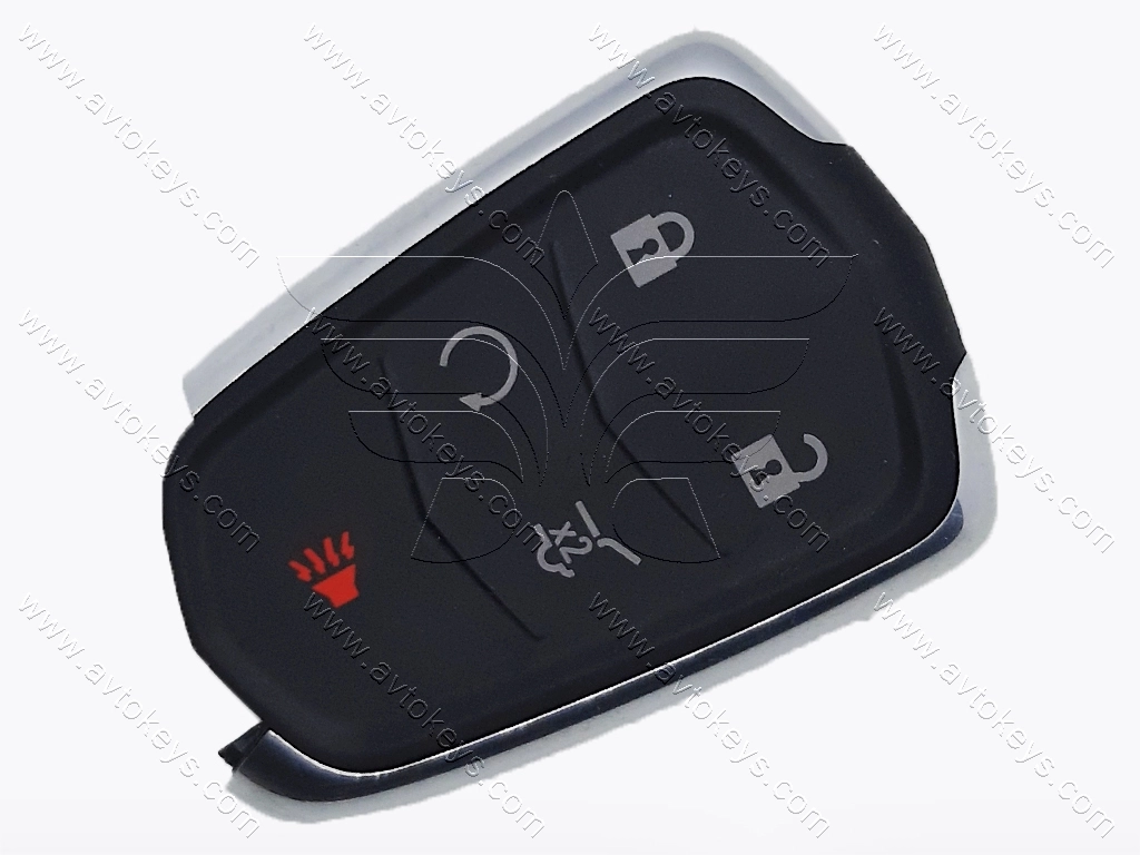 Корпус смарт ключа Cadillac SRX, XT4, XT5, 3+1 кнопки, OEM