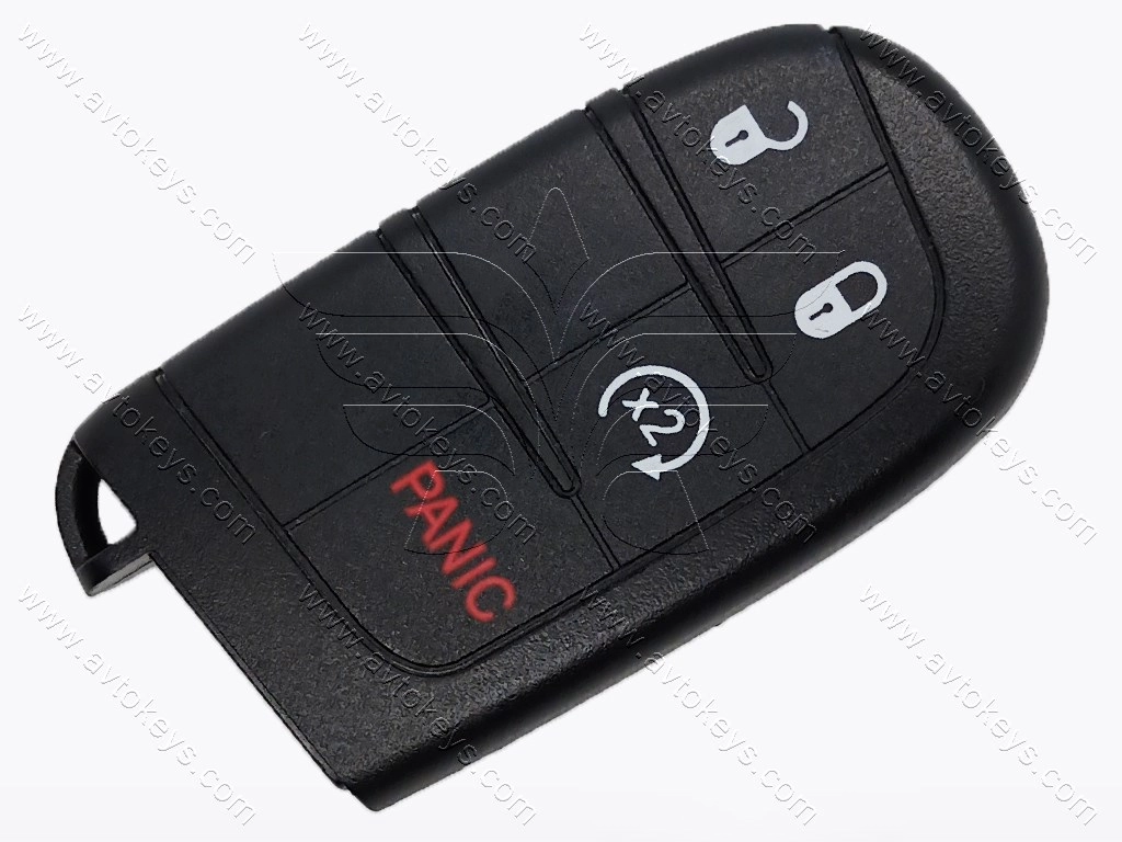 Корпус смарт ключа Chrysler, Dodge, Jeep, 3+1 кнопки, під лезо CY24