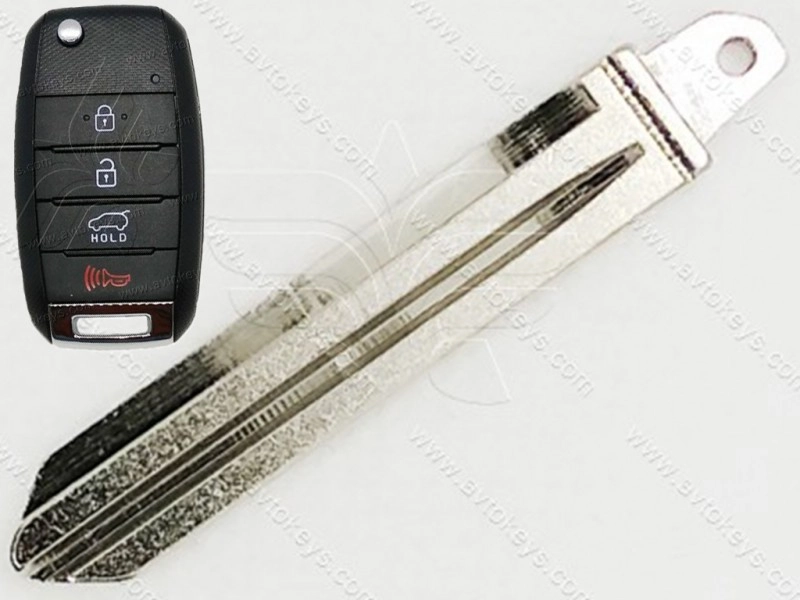 Лезо викидного ключа Hyundai, Kia HYN14R, бокове кріплення