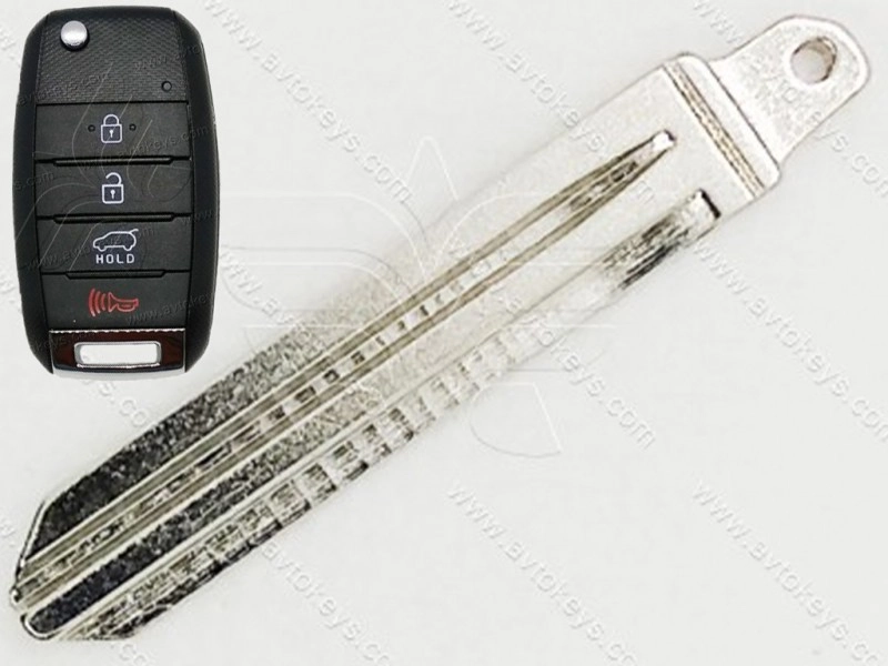 Лезо викидного ключа Hyundai, Kia HYN14, бокове кріплення