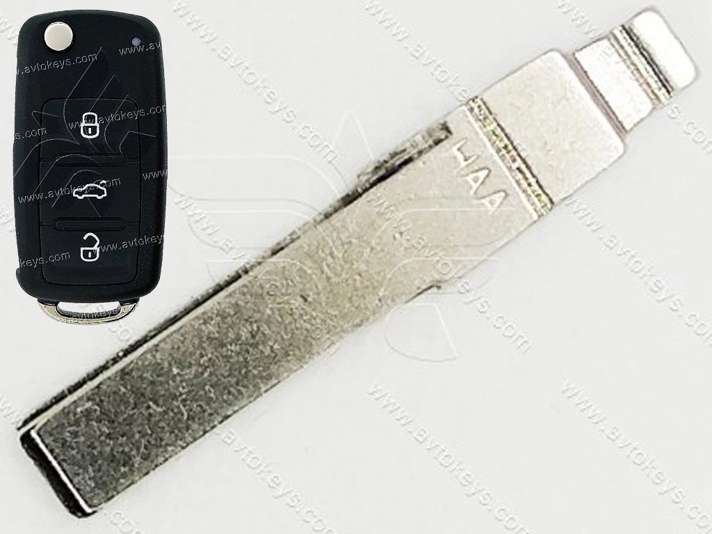 Лезо викидного ключа Volkswagen, Audi, Skoda, Seat, HU66, оригінал