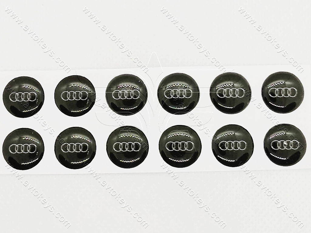 Логотип (емблема) для автомобільного ключа AUDI, діаметр 14 мм - Зображення 2