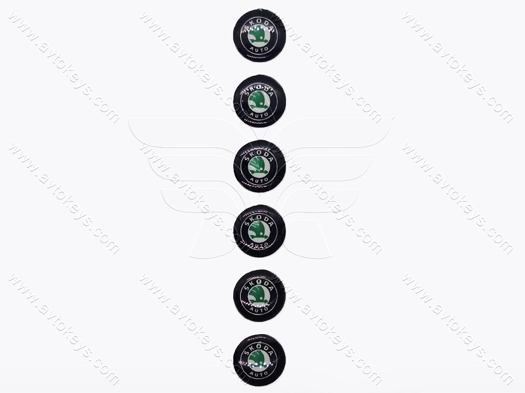 Логотип (емблема) для автомобільного ключа Skoda, діаметр 14 мм - Зображення 2