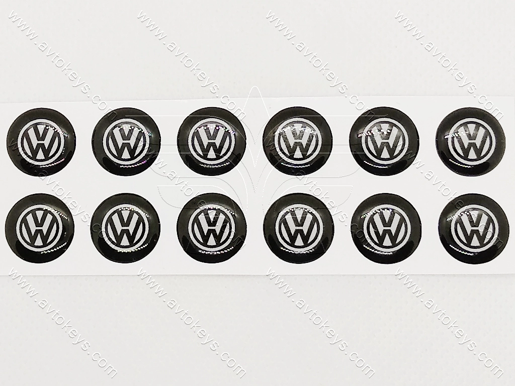 Логотип (емблема) для автомобільного ключа Volkswagen, діаметр 14 мм — изображение 2